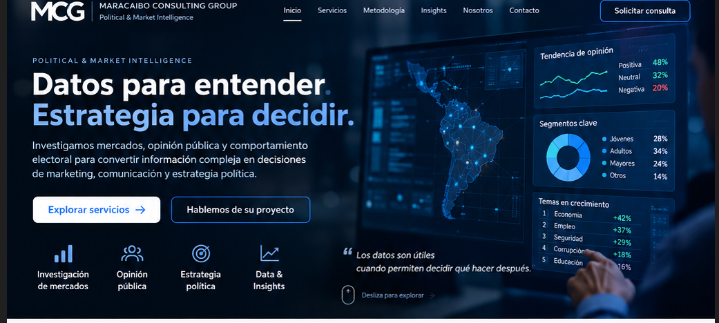 Maracaibo Consulting Group. Datos para entender. Estrategia para decidir.